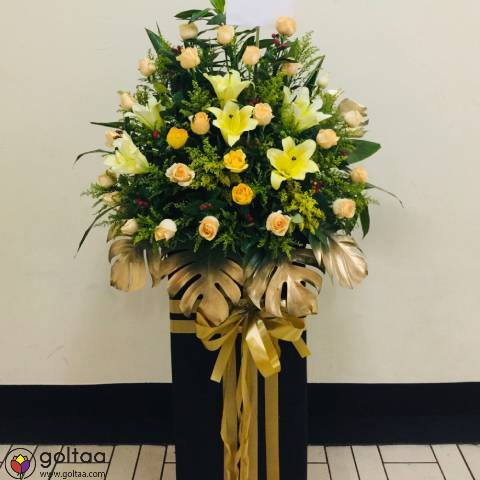 تاج گل برای مراسم افتتاحیه
