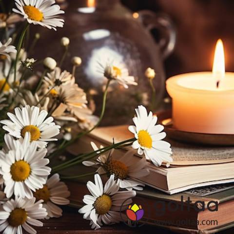 شمع یادبود با تزیین گل